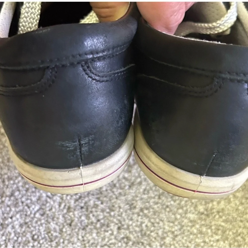 ECCO black leather womens size 37 (6.5/7) golf shoes - Picture 4 of 6